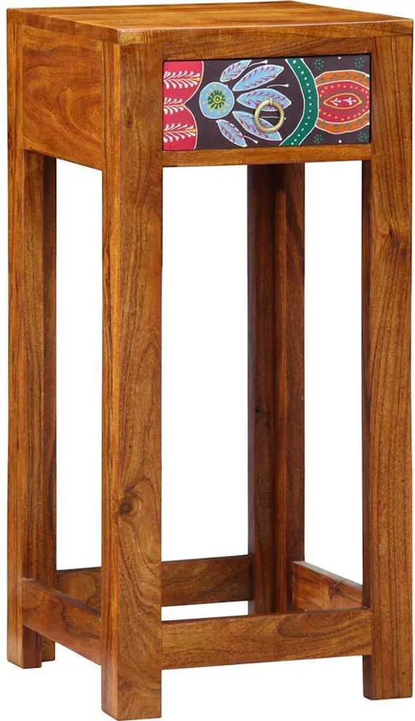 vidaXL Tavolo da Telefono in Acacia Massiccia - Elegante Mobile Marrone