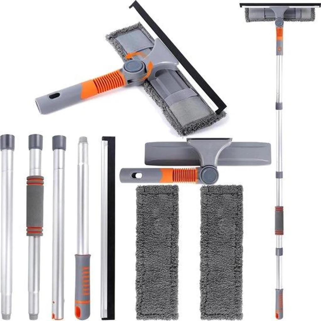 Brosse télescopique vitres 162 cm : nettoyez en hauteur sans escabeau