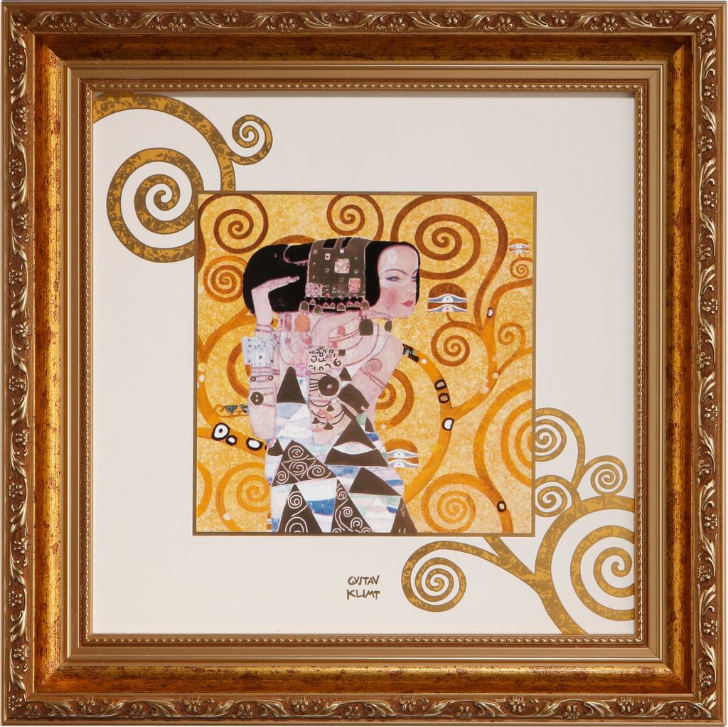 Goebel Wandbild Gustav Klimt - Die Erwartung, Artis Orbis, Porzellan, Bunt, 31.5 x 31.5 cm, 66518571