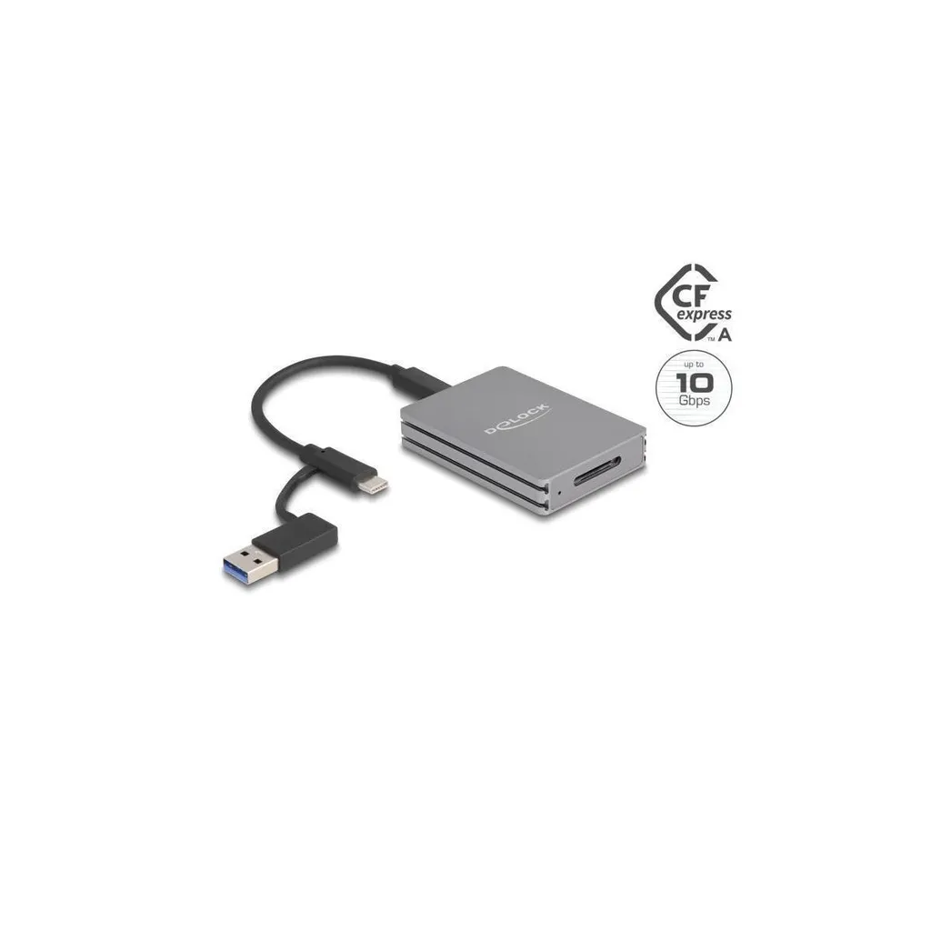 Lecteur de Carte CFexpress Type A vers USB Type-C Delock 91702 Compact