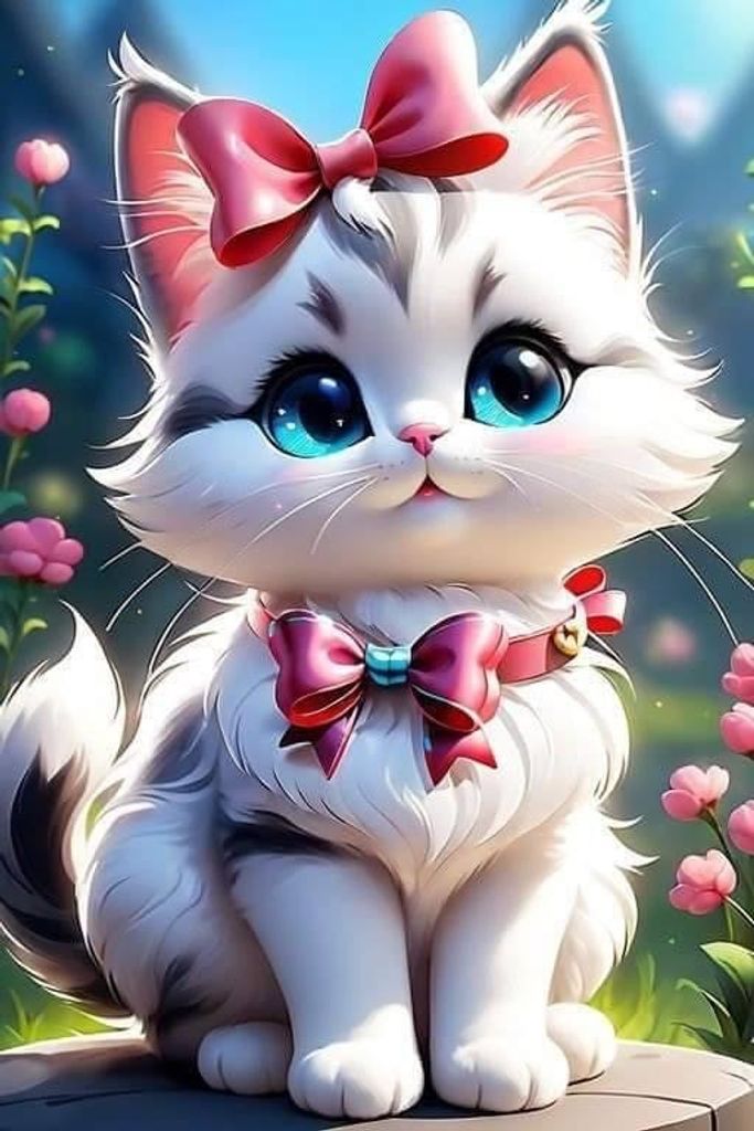 Rötting Design BASTELIDEE 5d Diamond Painting Set Motiv Kätzchen Daisy
