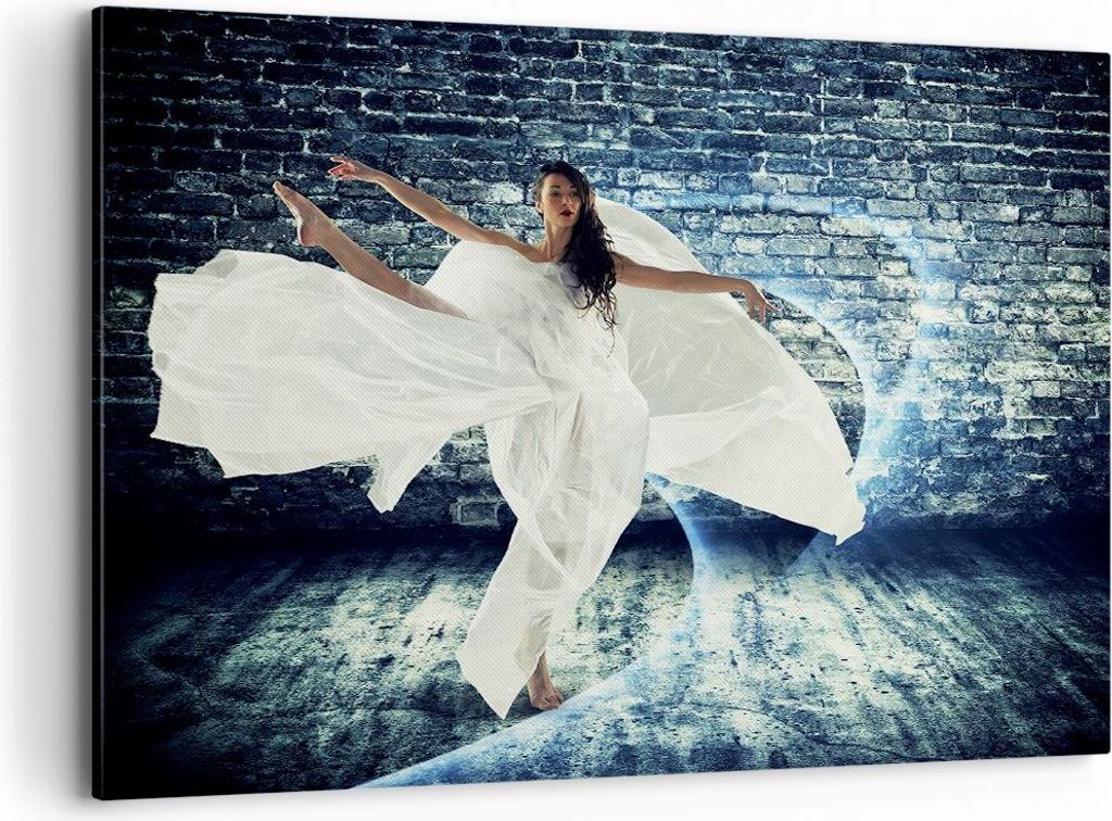 Bild auf Leinwand - Leinwandbild - Balet akrobatik frau sport - 100x70cm - Wand Bild - Wanddeko - Leinwanddruck - Bilder - Kunstdruck - Wanddekorat...