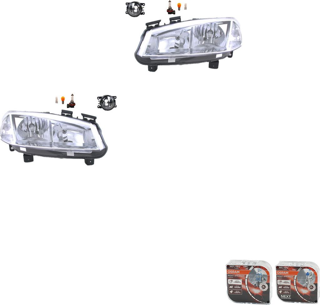 Scheinwerfer Satz Osram Night Breaker Laser passend für Renault Megane II 02-05 8200074008 6202E1 00006202E1 6710027 0000620639 620639 00006206 Johns