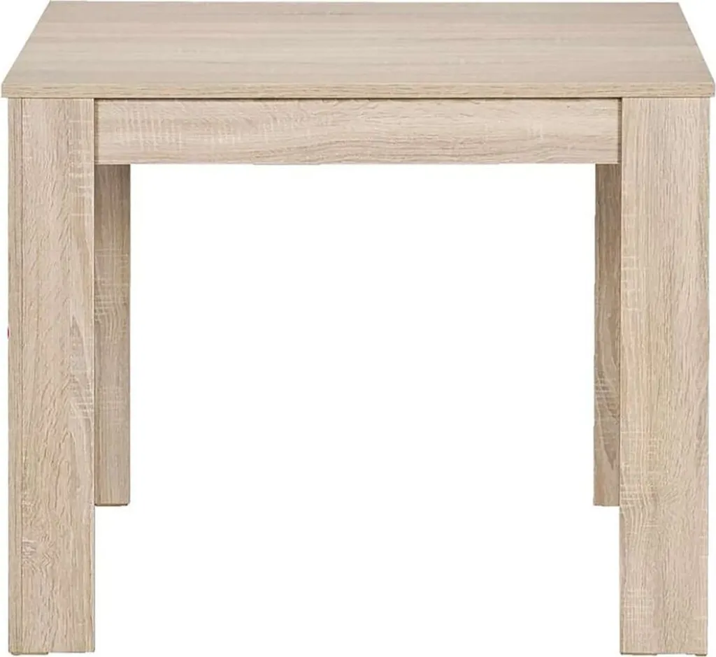 Table de salle à manger carrée Nico 80 cm style bois de chêne Sonoma