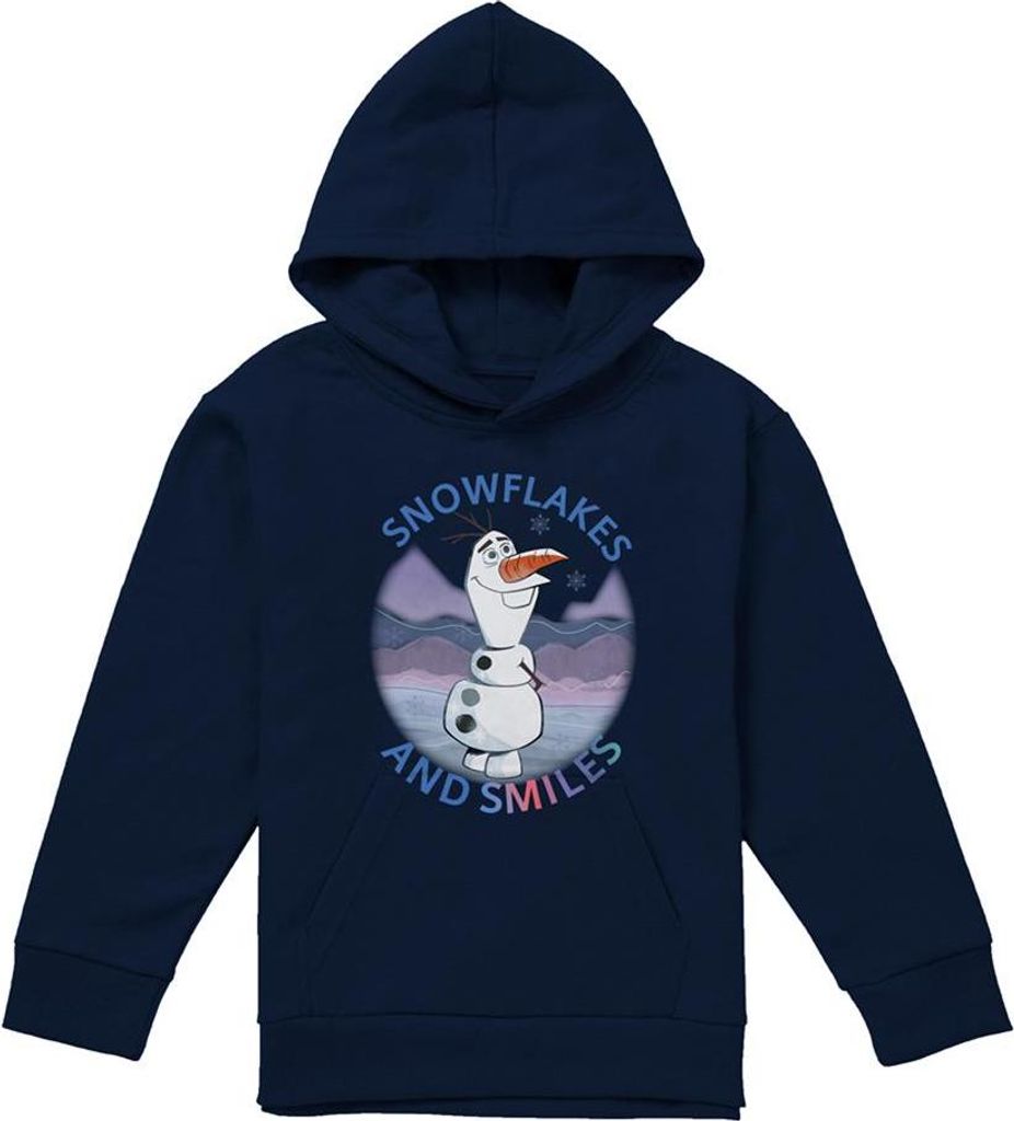 Frozen - "Snowflakes And Smiles" Hoodie zum Überziehen für Kinder TV21978 (116) (Schwarz)