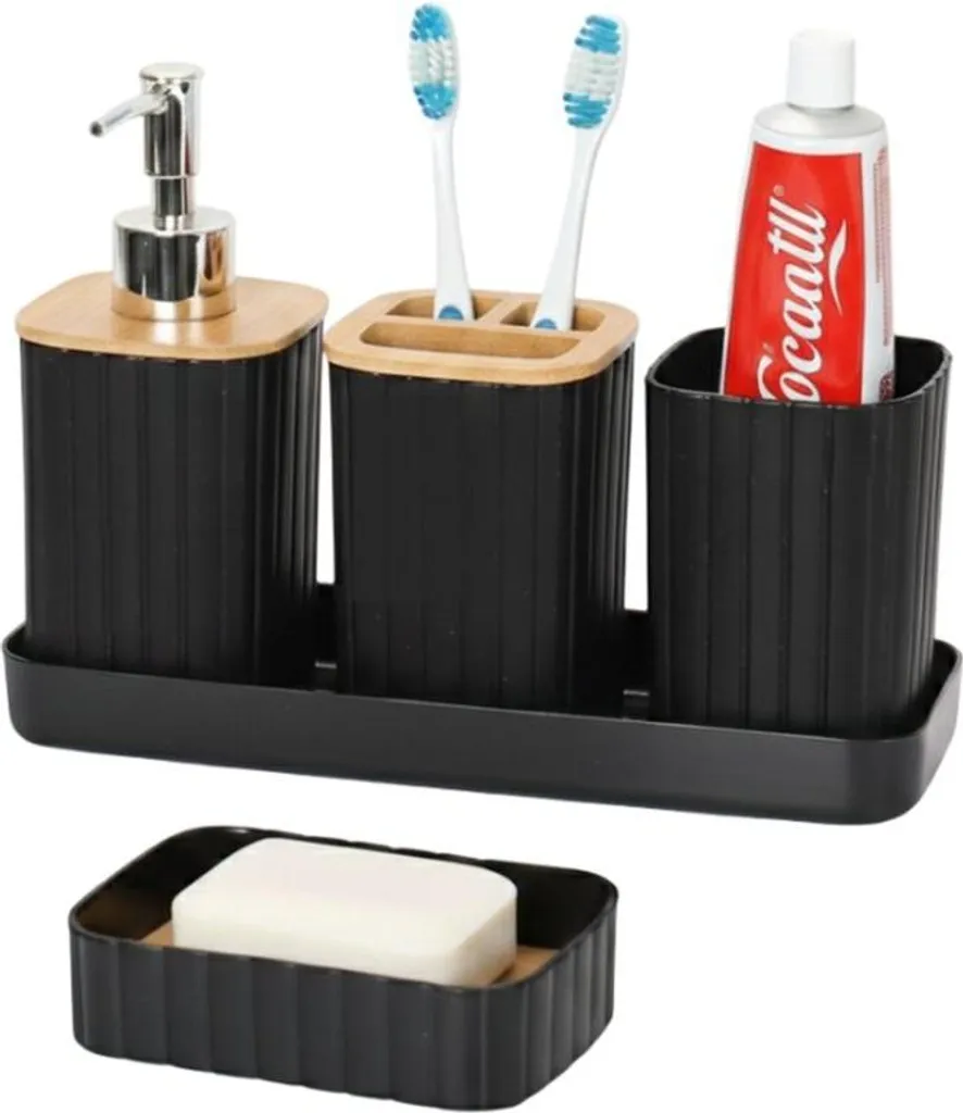 Set Bagno 5 Pezzi: Organizza il tuo Bagno con Stile e Semplicità