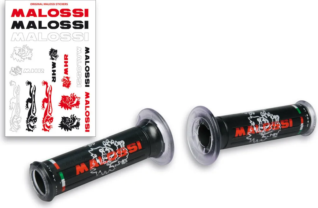 Poignées de guidon moto et scooter Malossi Tribal Noir 22/24 mm