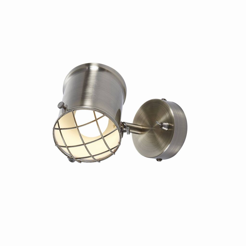 Dimmbarer Wandspot Ebbi in Altmessing