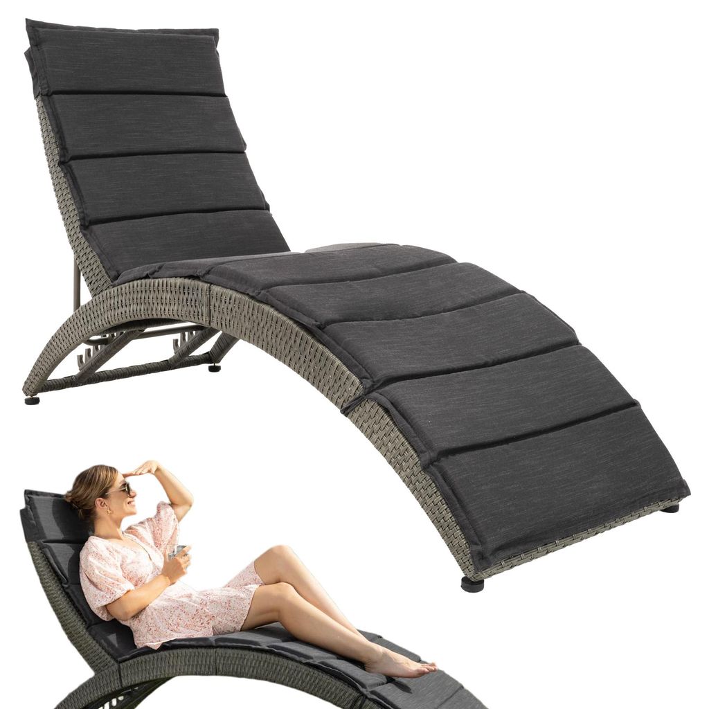 di volio Sonnenliege aus Polyrattan mit Auflage CIAMPINO – Produktbild 