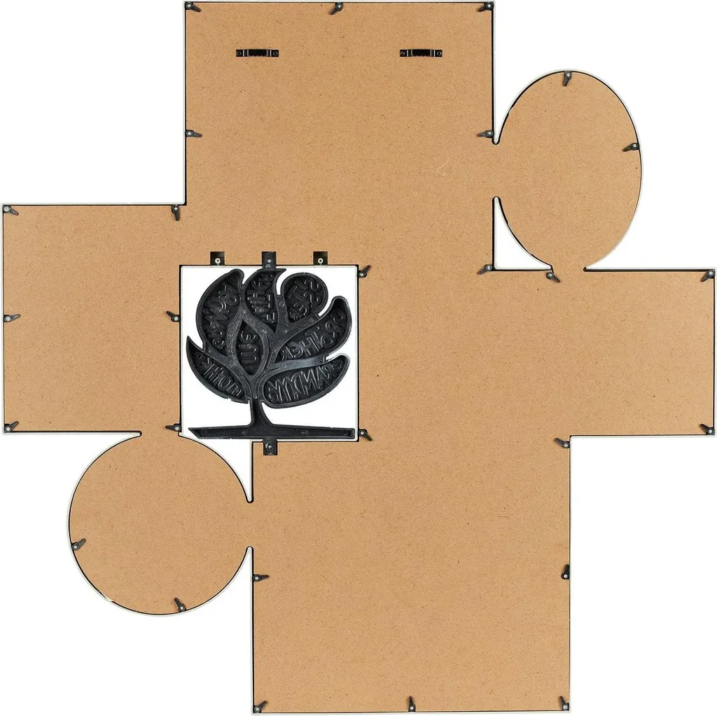 Cadre photo multiple 10 vues en bois blanc avec protection verre - 6
