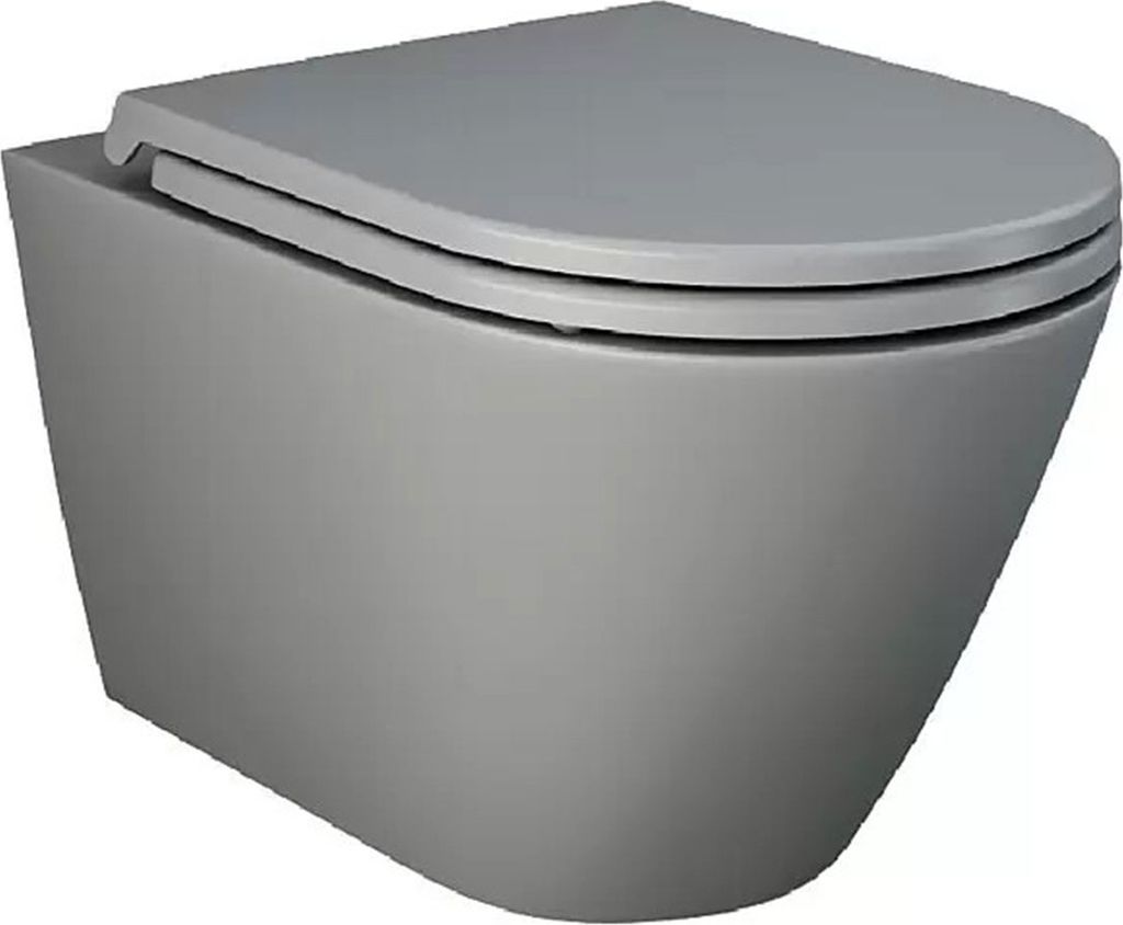 Hängendes WC RAK Ceramics Feeling, grau, matt, OHNE WC-SITZ Produktbild 