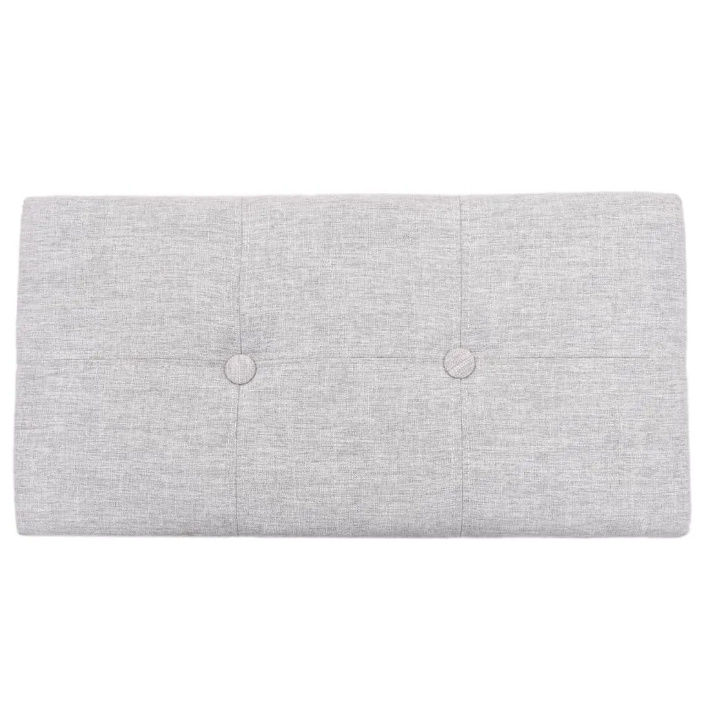 Banc design gris en jonc de mer tressé avec 2 ottomans d'appoint chic - 10