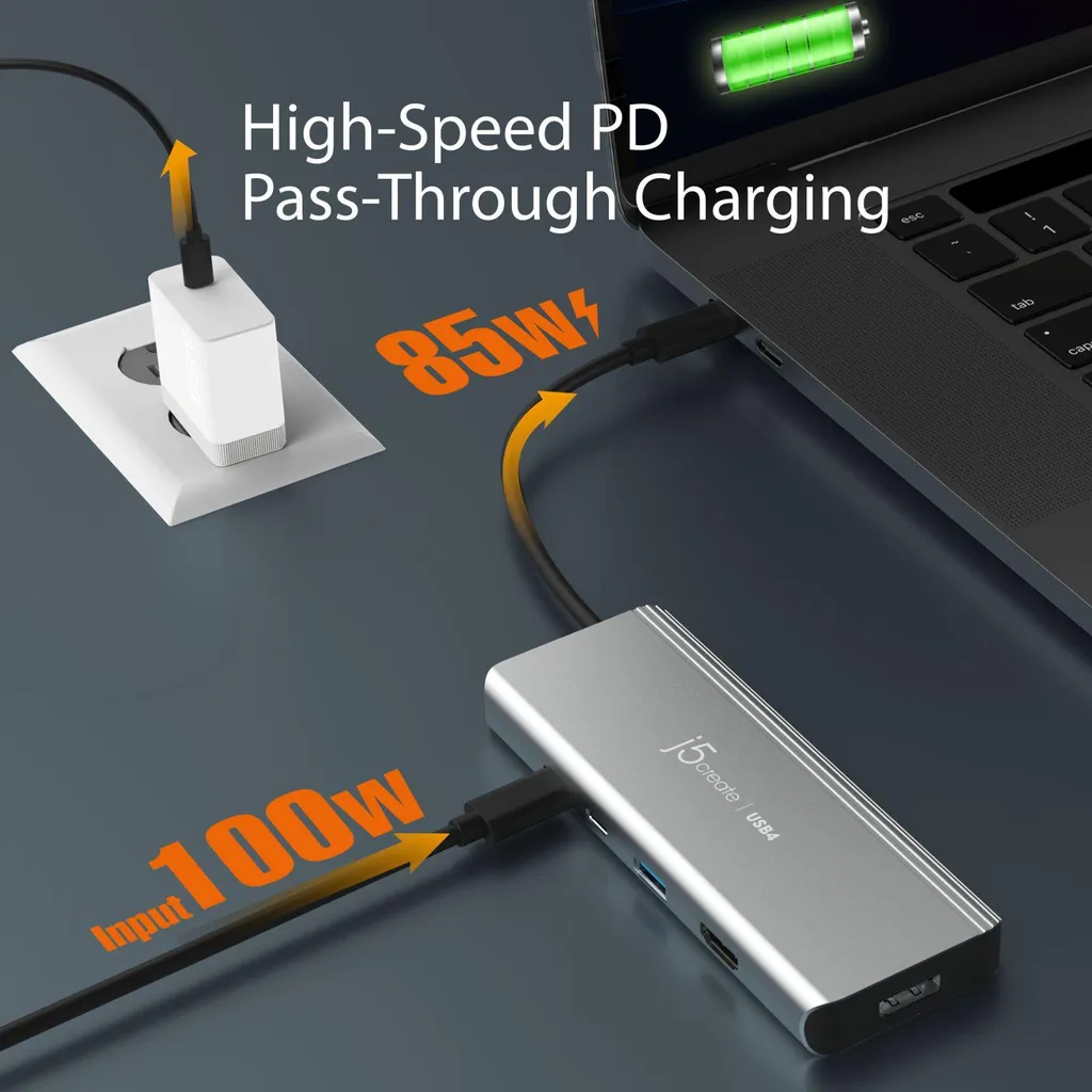 Câble USB-C vers USB-C 3.2 Argent j5create JCD401 pour Transfert Rapide - 9