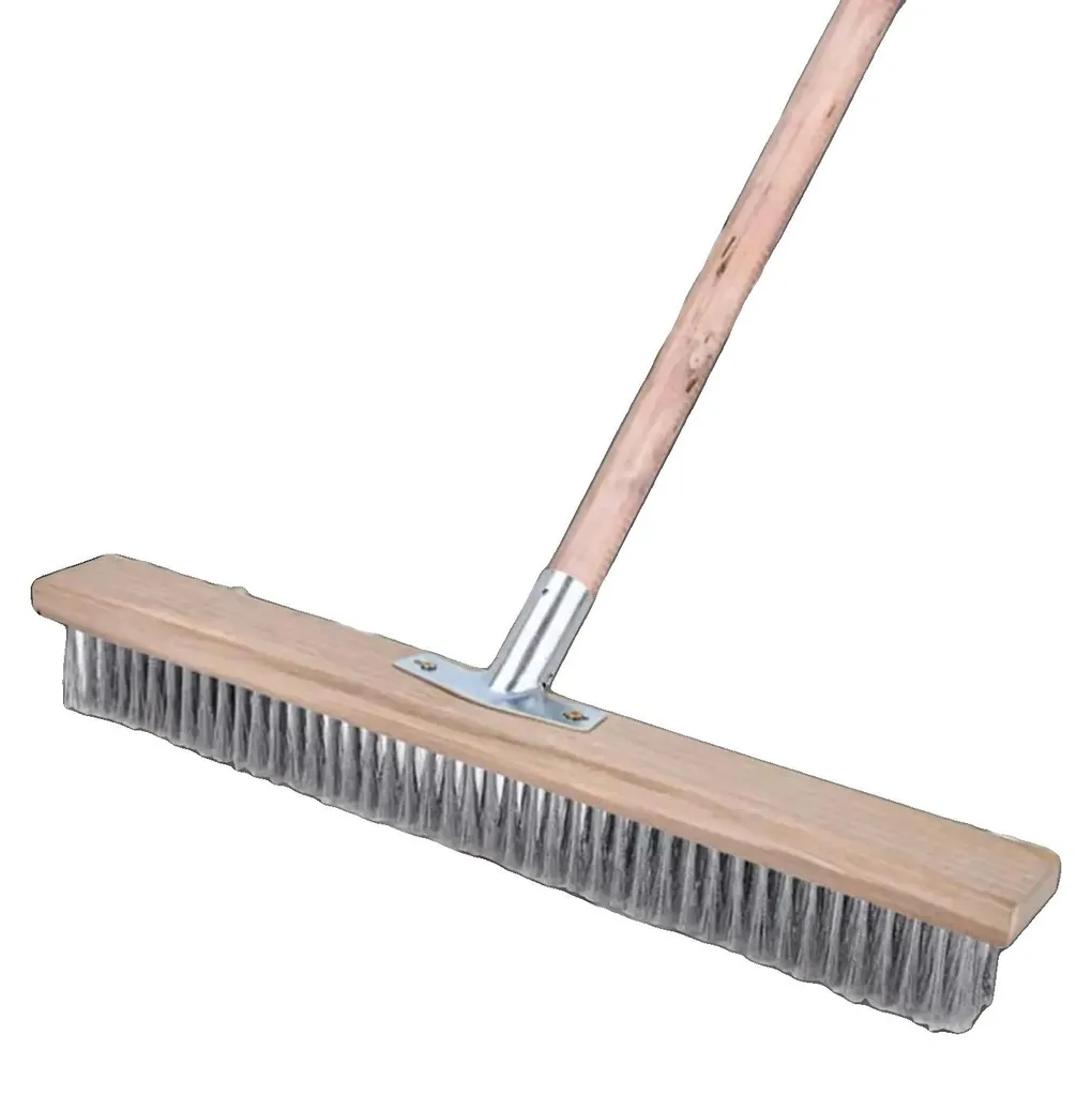 Balai brosse extérieur en inox 50 cm pour le décrassage des terrasses et sols