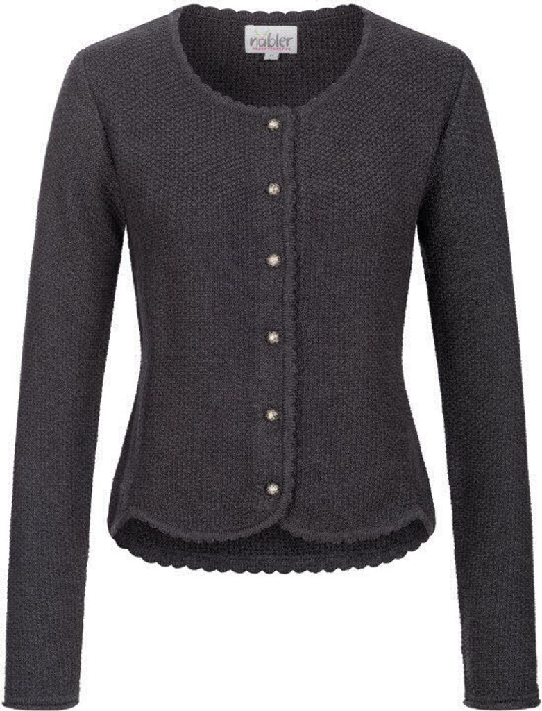 Strickjacke Langarm Yvonne in Anthrazit von Nübler Größe XL