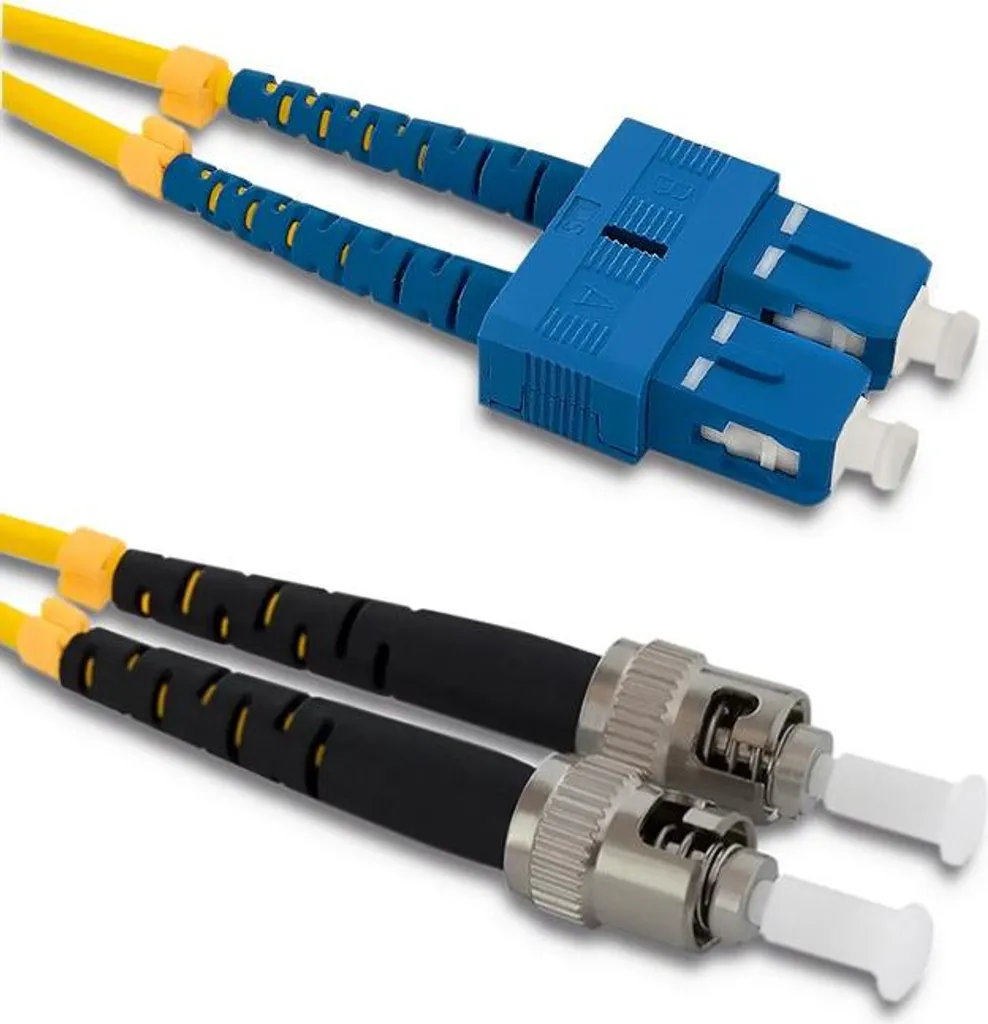 Qoltec SC/UPC - ST/UPC Glasfaser-Patchkabel | Monomodale | 9/125 | 9/125 | G652D | Duplex | 3 m