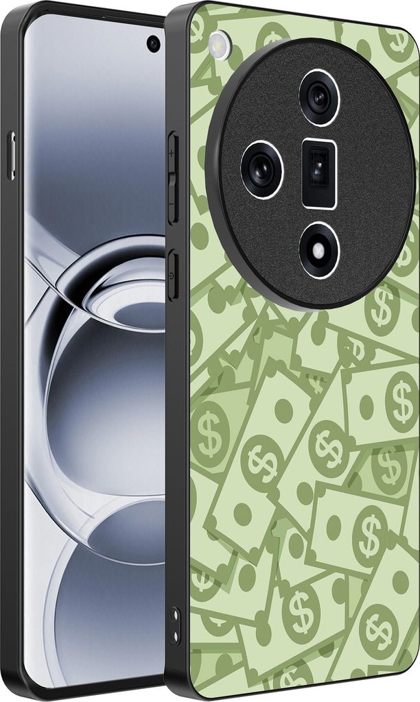 Smartphonica Telefon Fall geeignet für Oppo Find X7 mit Geld Impressum - TPU Backcover Fall mit Geld Design