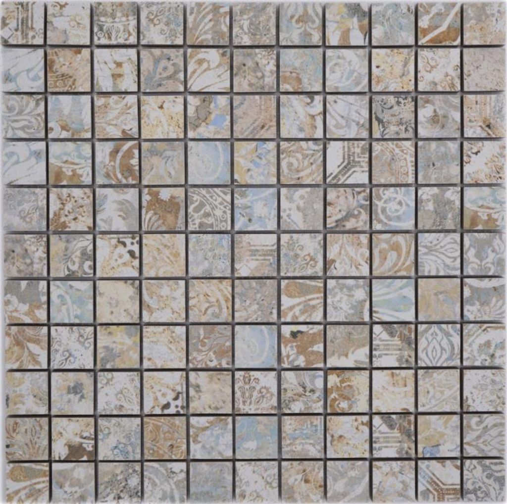 Keramikmosaik Feinsteinzeug mehrfarbig matt Wand Boden Küche Bad Dusche MOS18-25CS