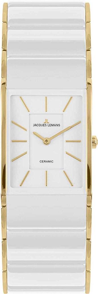 Jacques Lemans Armbanduhr Dublin White - Gold Produktbild 