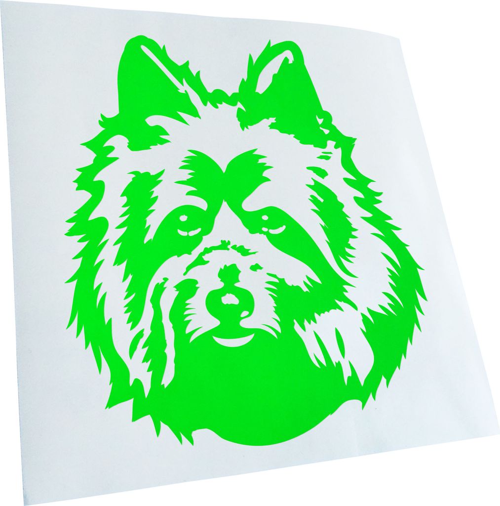 Kiwistar - Autoaufkleber - Australian Terrier Hund - Neongrün - 30x27cm - Aufkleber für Auto, Laptop, Fahrrad, LKW, Motorrad mehrfarbig JDM Decal...