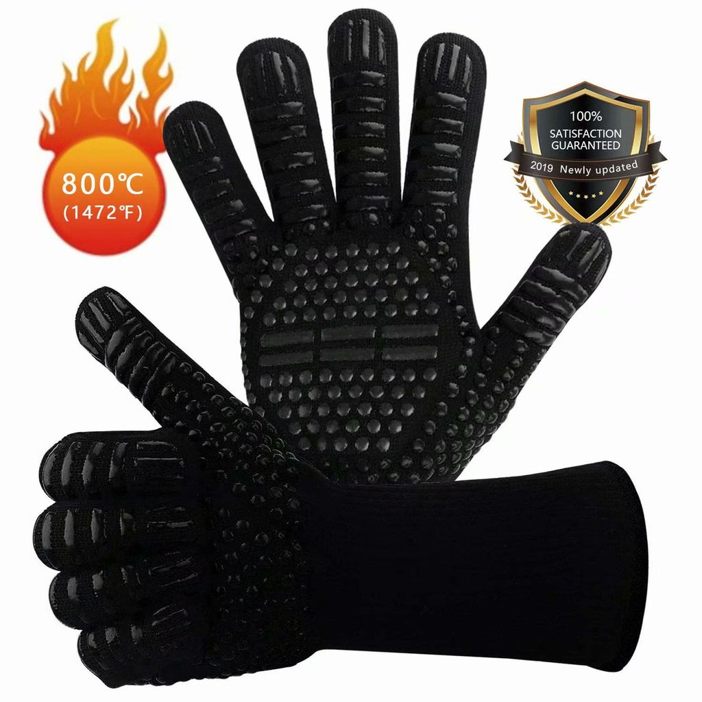 1 Paar Grillhandschuhe Ofenhandschuh 500°C Topflappen Handschuhe Backhandschuh 