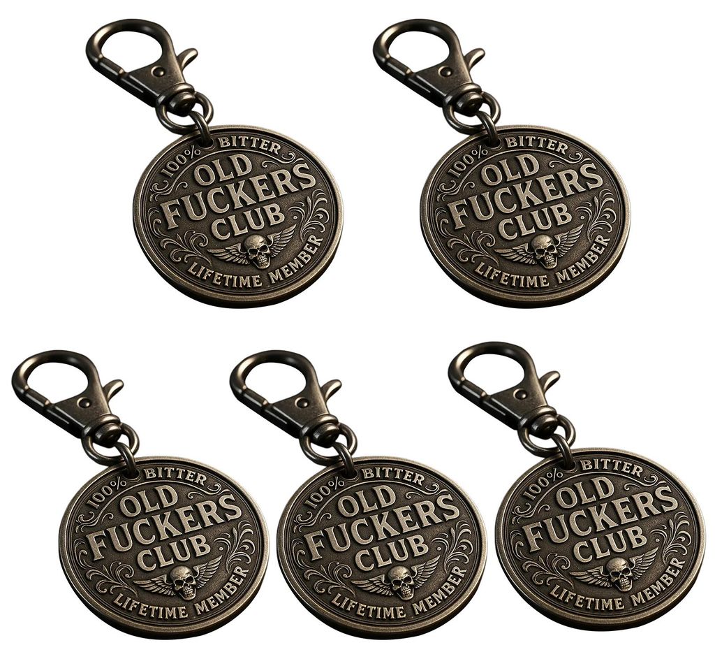 „Old F*ckers Club“-Münze – Witzige Münze für lebenslange Mitglieder – Keine Regeln, keine Filter – Herausforderungsmünze für Erwachs...
