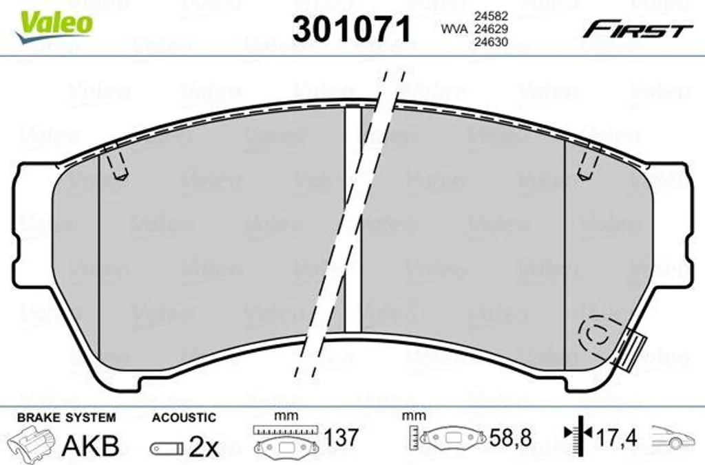 Plaquettes Valeo 301071 : Stop aux Bruits de Freinage OE GSYD3328Z