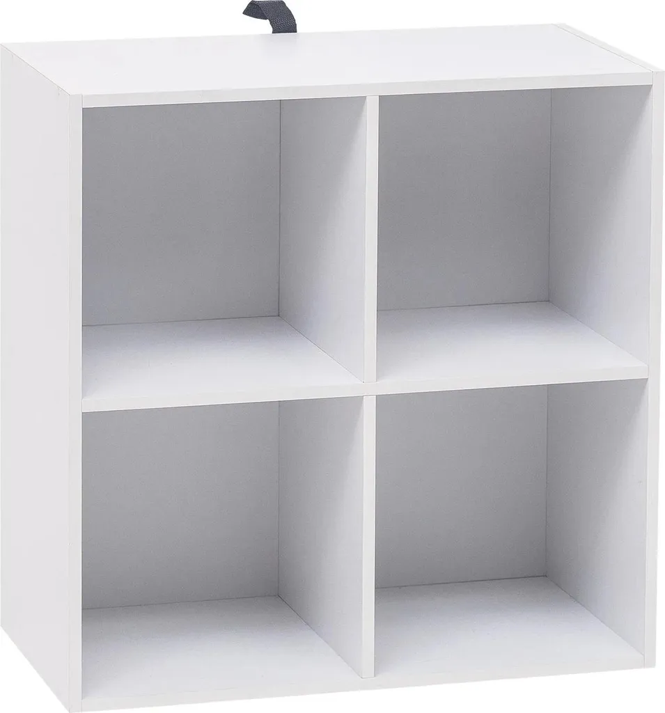 Rangement cubique blanc pour chambre d'enfant et petits espaces MDF
