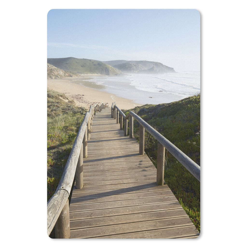 MuchoWow Mauspad Mousepad Meer - Strand - Treppe 40x60 cm - Mousepads - Maus Mat - Pad - Mausunterlage - Schreibtisch Accesoire