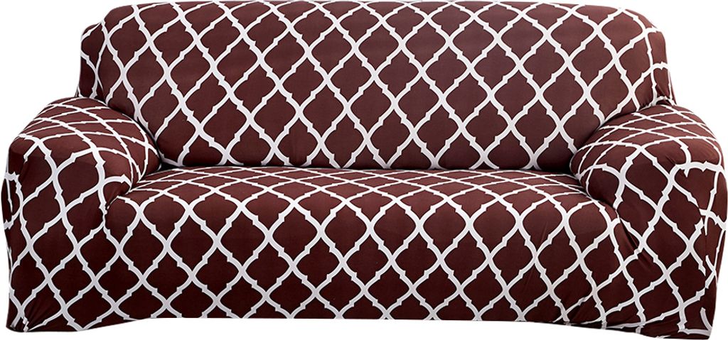 Sofabezüge Stretch, Moderne Sofabezug 3 Sitz Couchbezug rutschfeste elastische Schonbezug Möbelschutz Sitzer 190-230cm,Kaffee