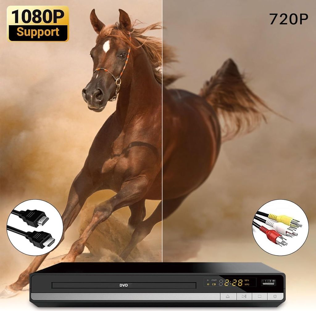 HD DVD přehrávač s připojením HDMI, DVD přehrávač bez Obrázek produktu 3
