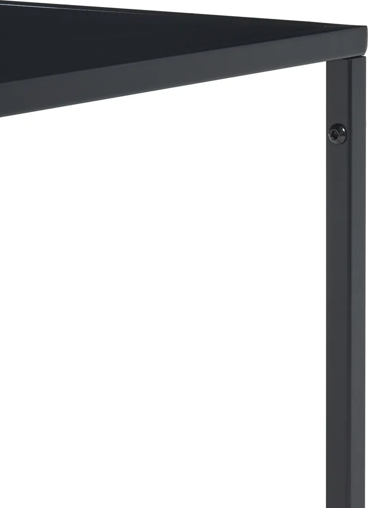 Table basse acier noir mat Solund - Solution gain de place - 60x60x45