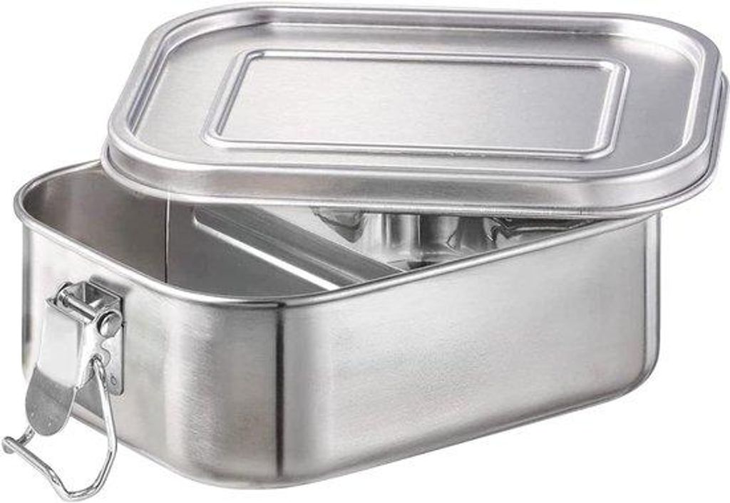 Edelstahl Brotbehälter 800ml mit Trennwand