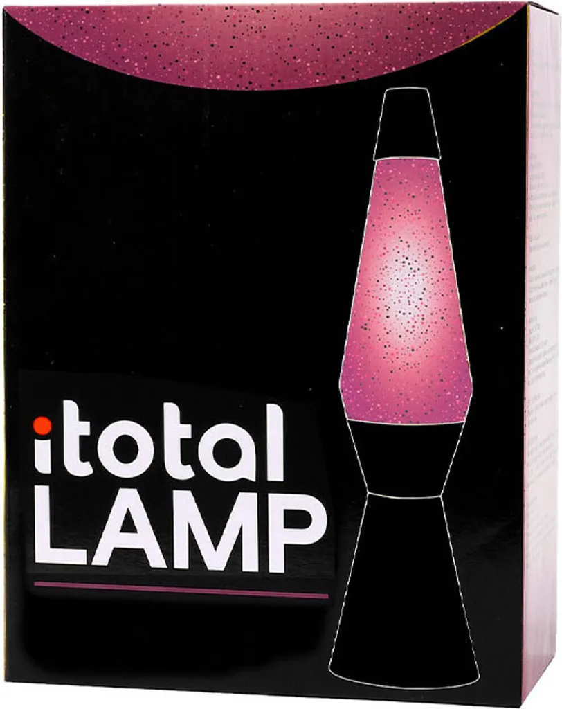 Lavalamp Glitter Nero Rosa 40cm | Design Moderno Atmosfera Relax