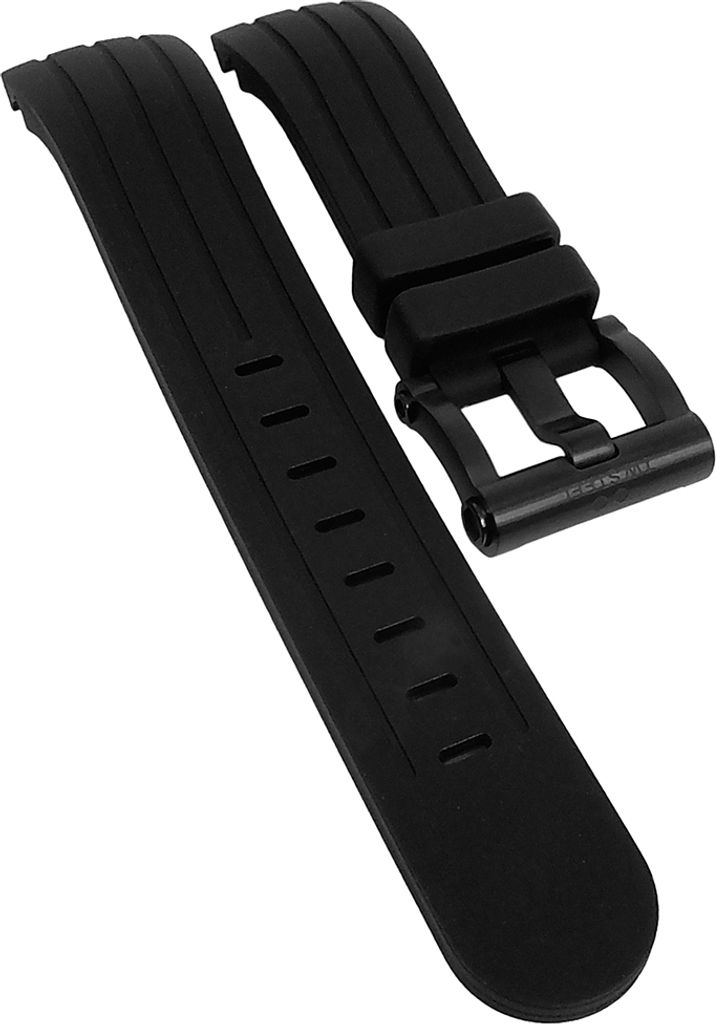 TW STEEL Herren Uhrenarmband 22mm | Silikon schwarz TWB151 TW-128
