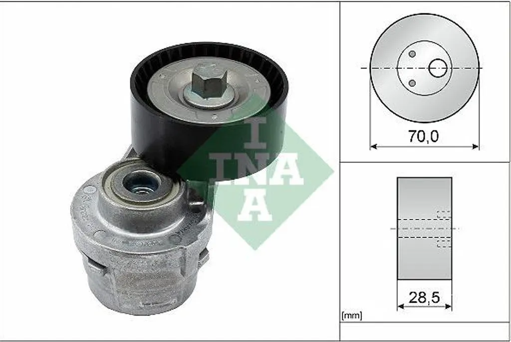 Tendeur INA 533 0061 20 robuste avec poulie crantée pour moteur Daily