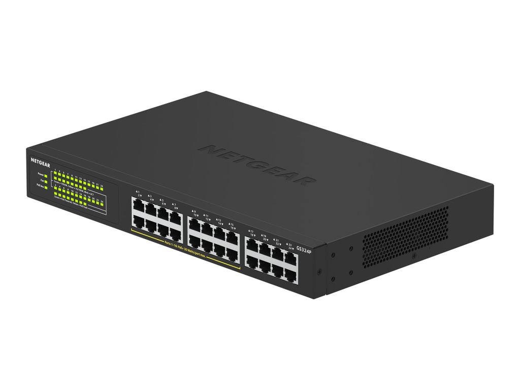 Netgear GS324P - Switch - unmanaged - 16 x 10/100/1000 Produktbild 