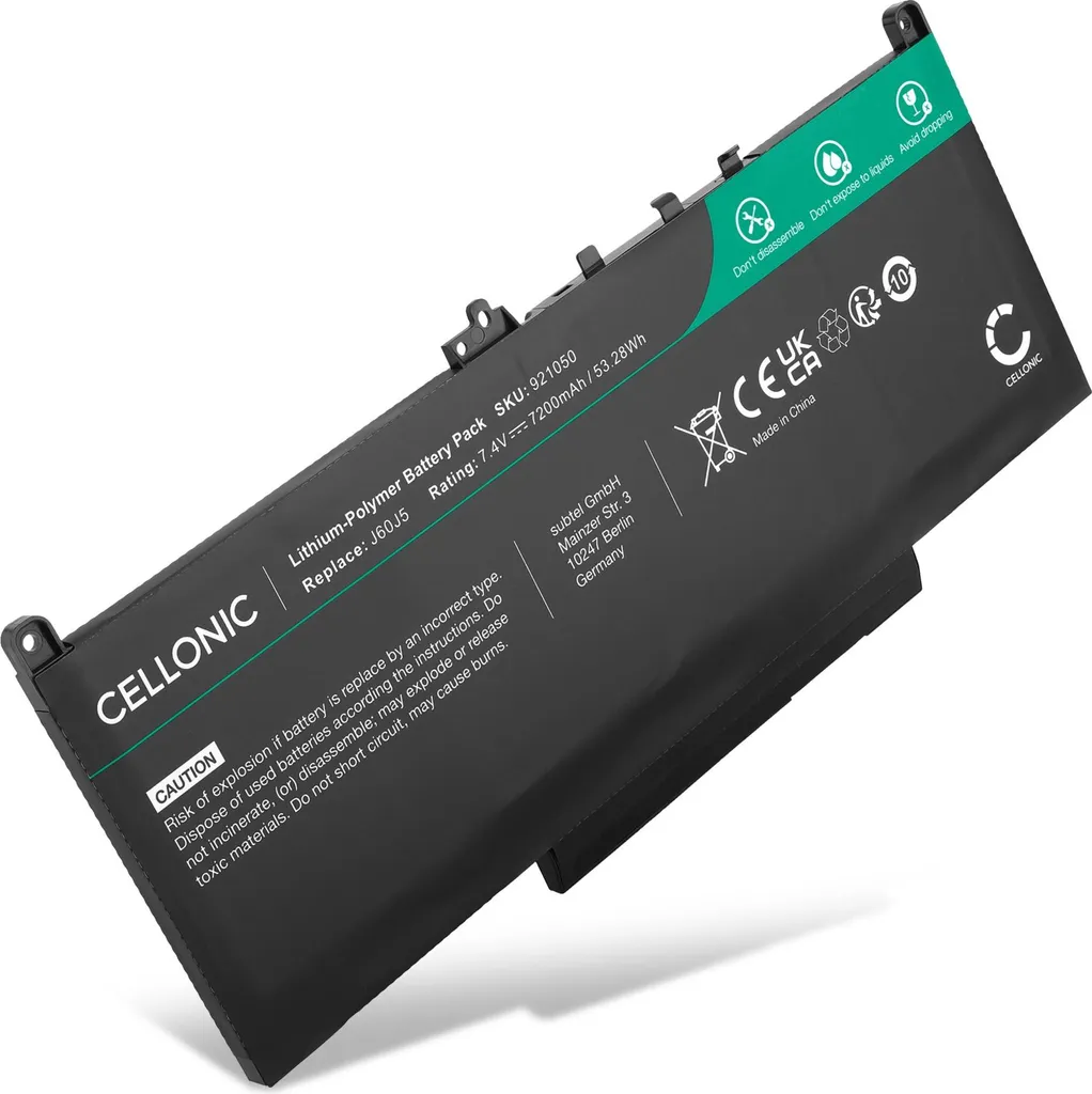Batteria J60J5 per Dell Latitude E7470 E7270 | Ricambio Professional 7200mAh