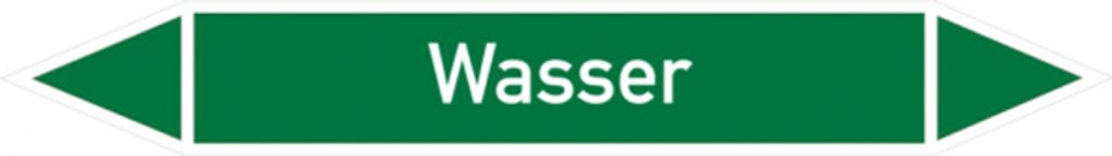 Dreifke Rohrleitungsetikett, Wasser | Folie selbstklebend | 187x26 mm, 1 Stk