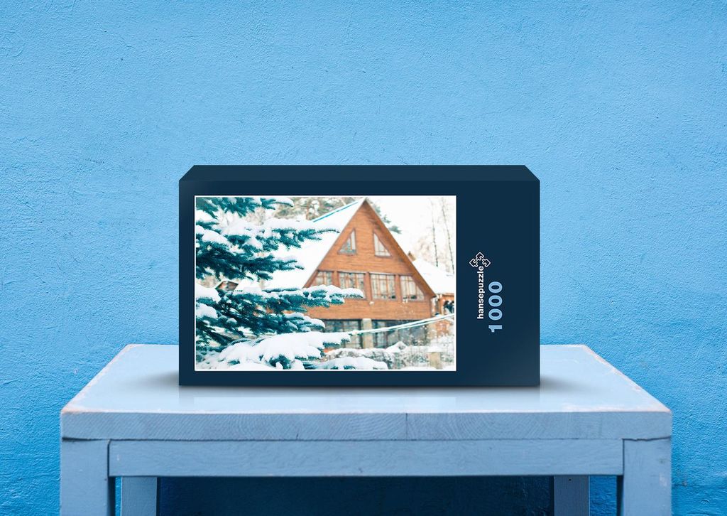 hansepuzzle 43271 - Winter Puzzle, 1000 Teile, Gebäude, 60,0 x 46,0cm mit hochwertiger Aufbewahrung, Kartonbox und wiederverschließbarem Beutel
