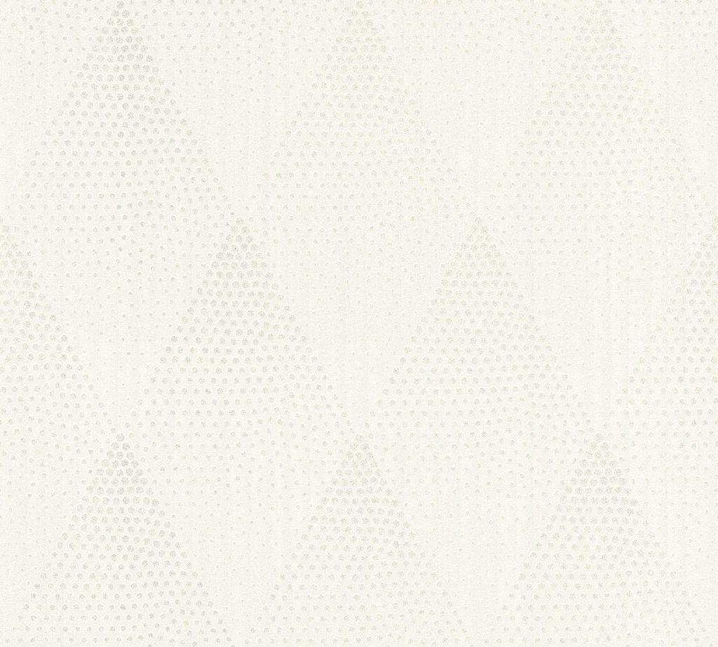 Livingwalls grafische Tapete New Walls 50's Glam Vliestapete weiß silber grau 10,05 m x 0,53 m
