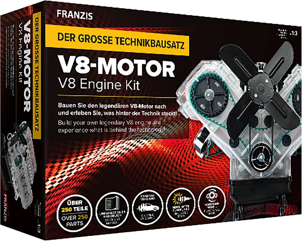 Franzis Technikbausatz V8-Motor Produktbild 
