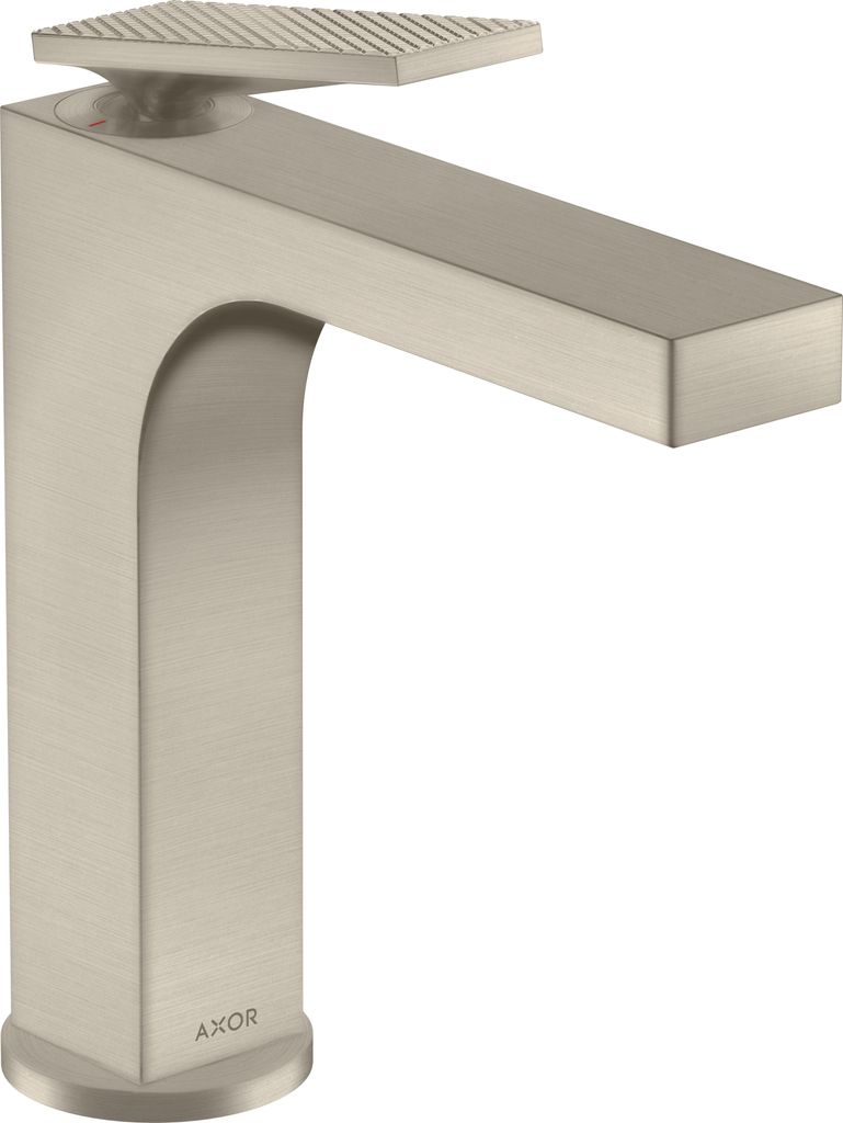 hansgrohe AXOR Citterio Einhebel-Waschtischmischer, Ablaufgarnitur unverschließbar, Rautenschliff, Ausladung 143mm, ComfortZone160, 39081820