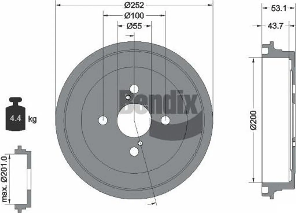 Remplacer Tambour de Frein Toyota Yaris - Modèle BENDIX BDM1103 OE