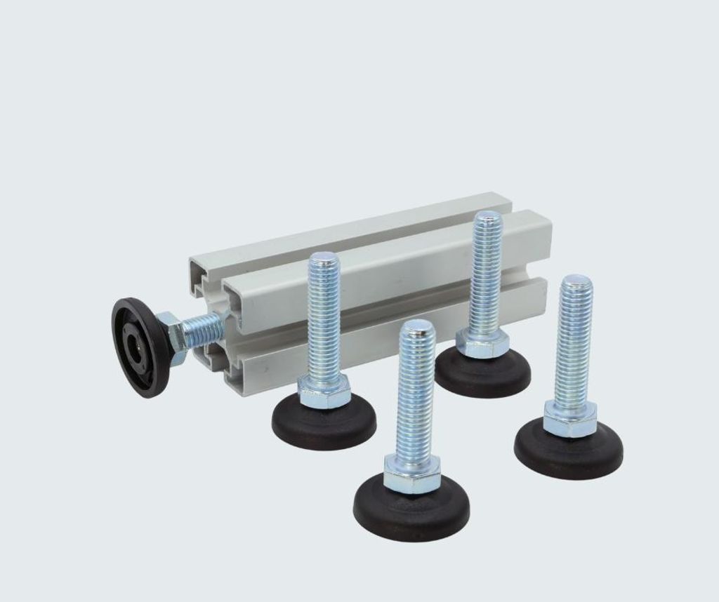 4x Stellfuß für Nut 10 Profile 45x45 & 45x90 Aluprofil