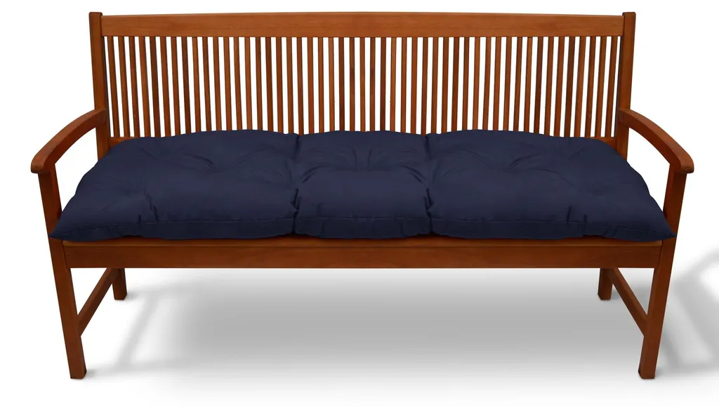 Matelas d'Assise pour Banc de Jardin 180 cm Bleu Foncé Beautissu Flair