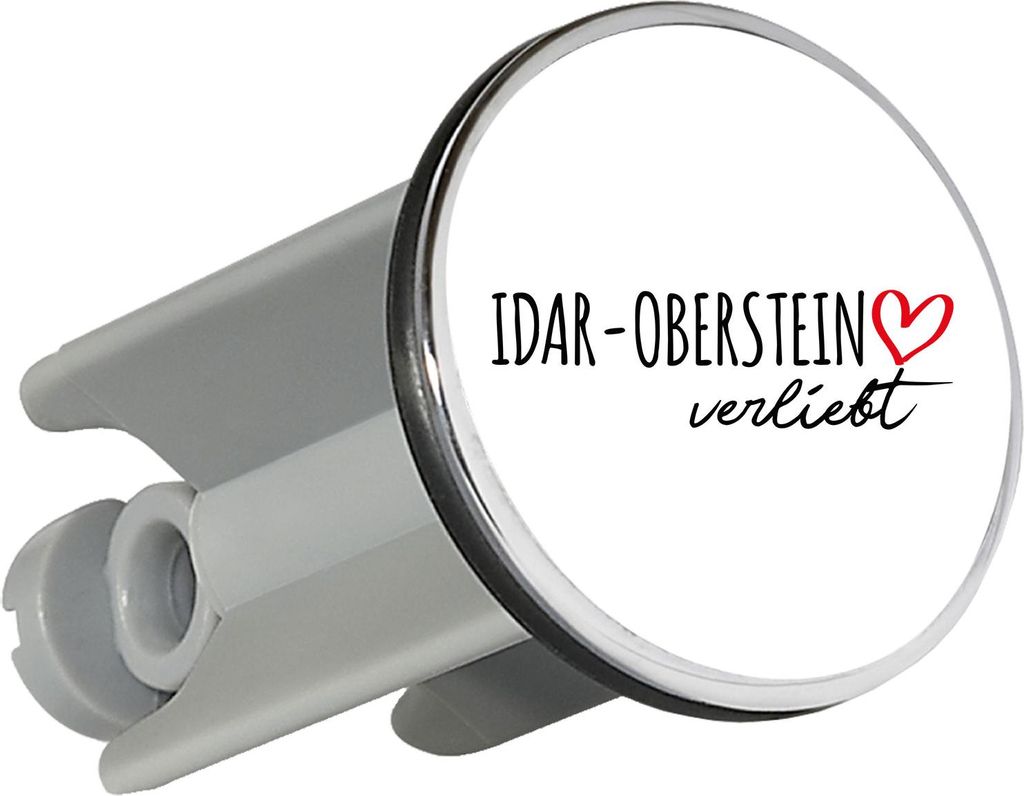 Huuraa Waschbeckenstöpsel Idar-Oberstein verliebt 4cm höhenverstellbar Abflussstopfen Geschenkidee