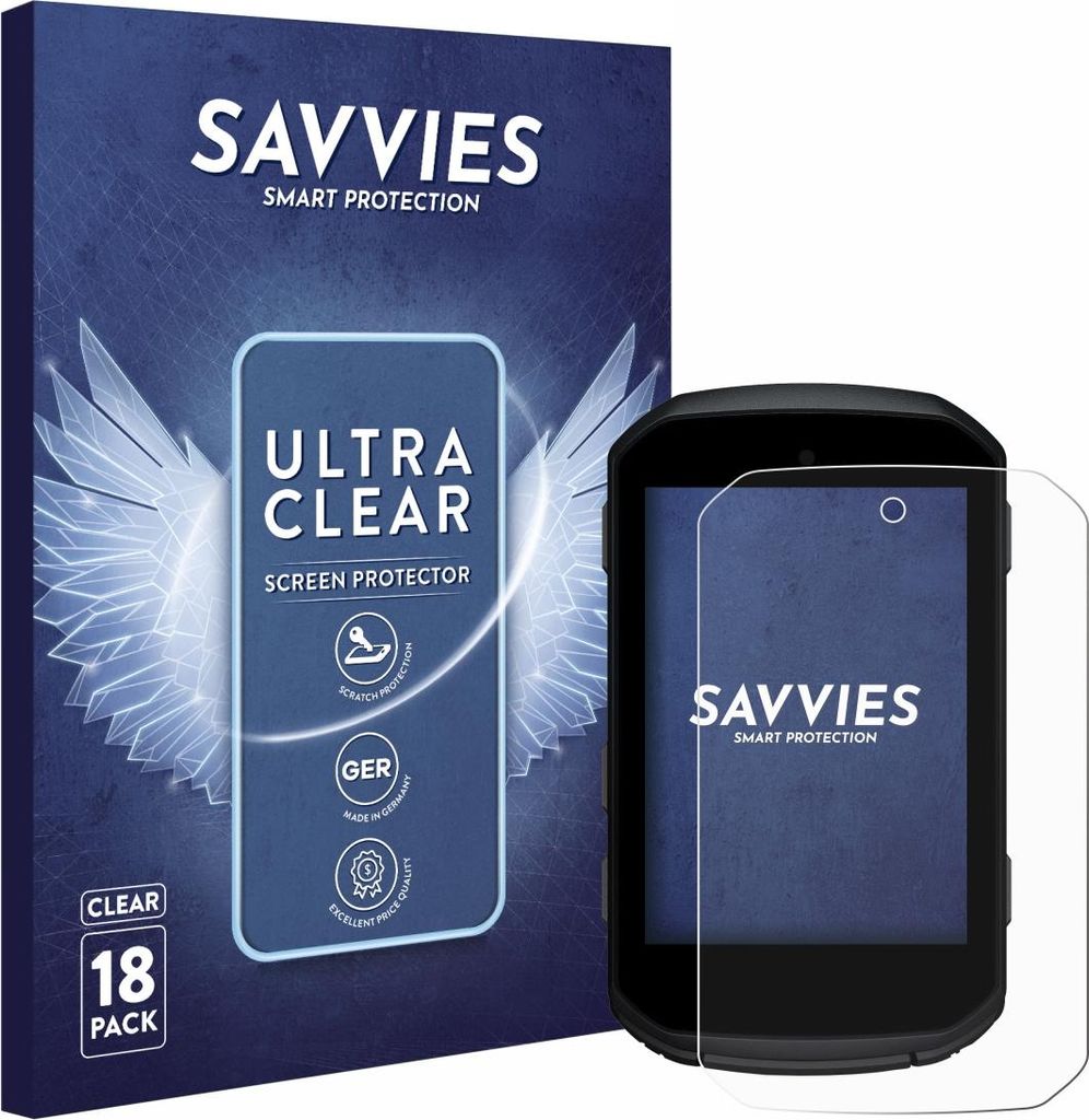 18x Für Garmin Edge 850 / 550 Schutzfolie Savvies Displayschutz Display Schutz Folie Klar Transparent