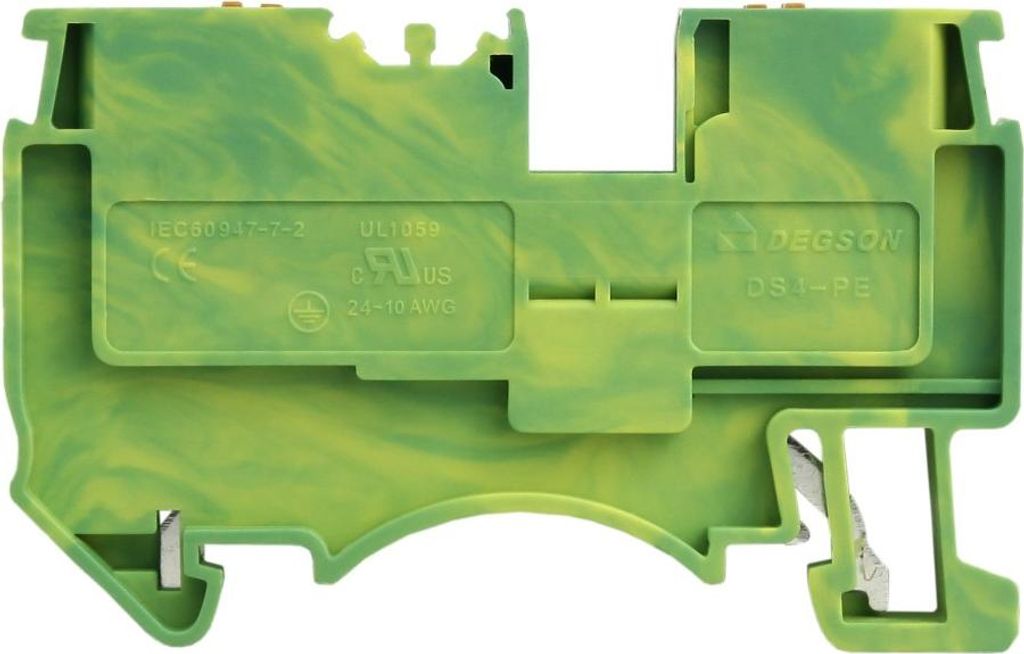 Schutzleiter-Reihenklemme 4mm2 gelb-grün Erdungsklemme UL 3879