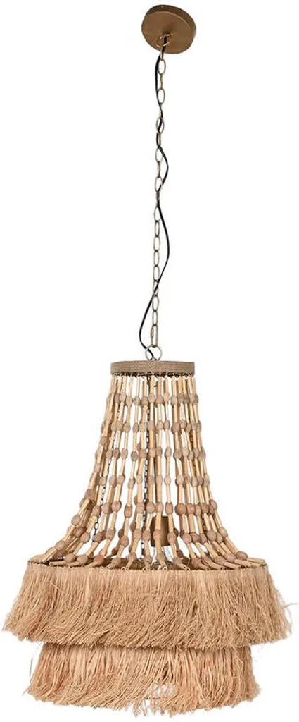 Plafonnier Home ESPRIT Jute et Métal 50W - Luminaire 50,5 x 148 cm